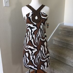 Animal print and beaded dress